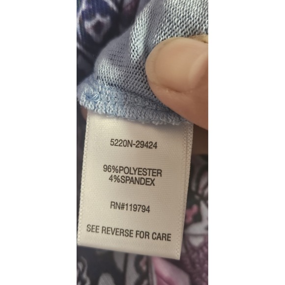 One World‎ lives and let live Paisley Scoop Neck Tunic knit embellished top 2X - Picture 7 of 8